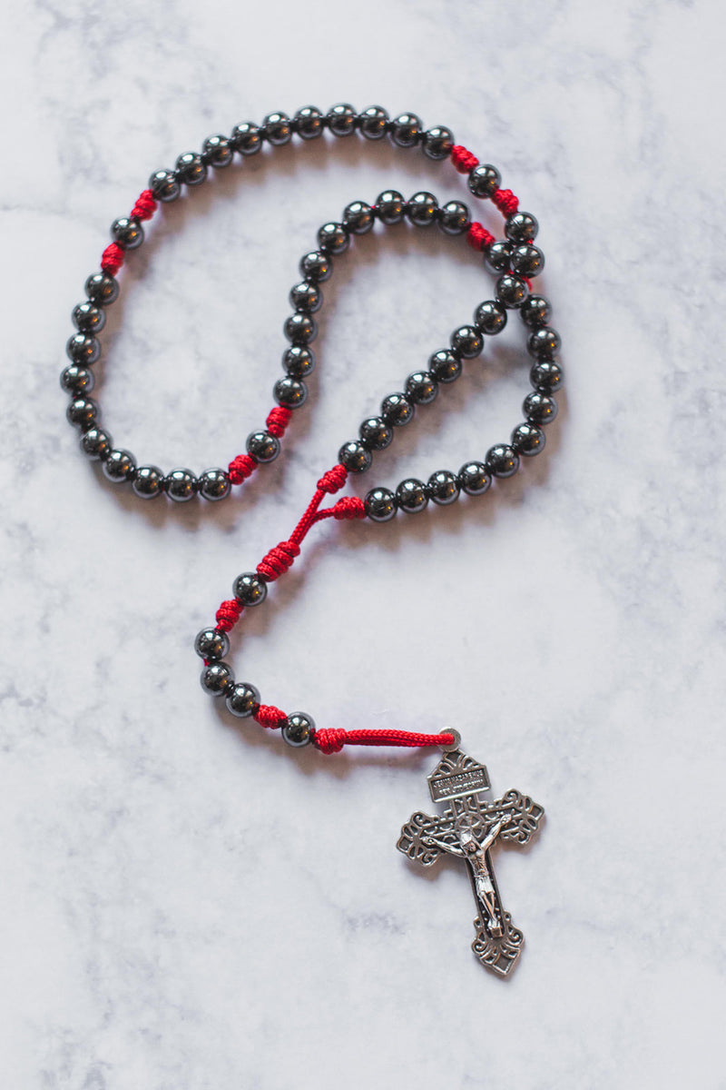 Rosary/Prayer Bead (Red/Black),Sailor's Valentine, Crab's Eye, Abrus  precatorius