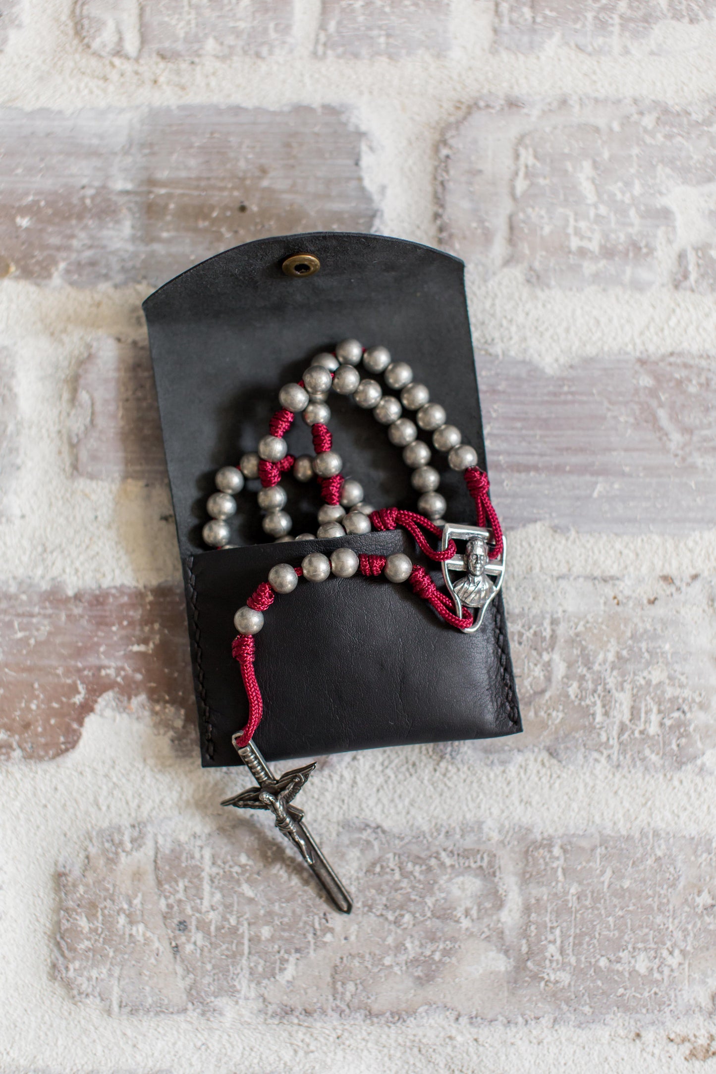 Handmade Leather Rosary Case